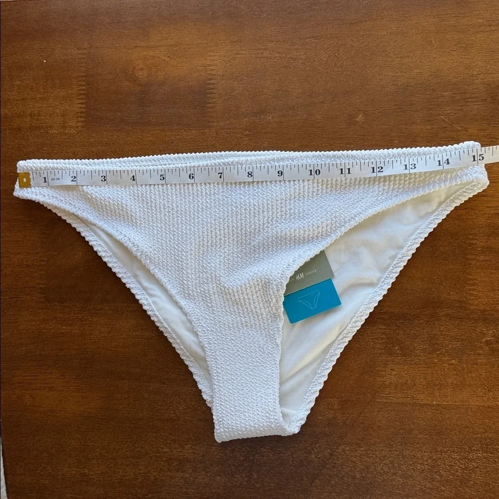 H&M White Cheeky Bikini Bottom NWT Size 8 - Picture 5 of 5